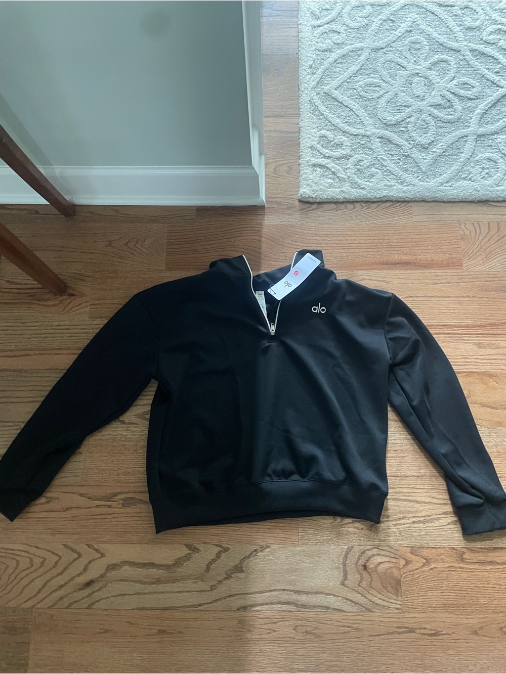 ALO Yoga Men's Black Quarter-Zip Pullover